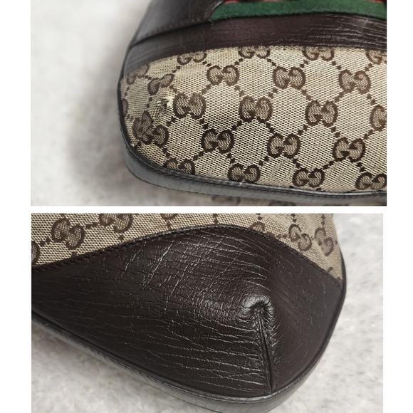 Gucci Monogram Canvas Web Horsebit Hasler Hobo Bag - Picture 6 of 14